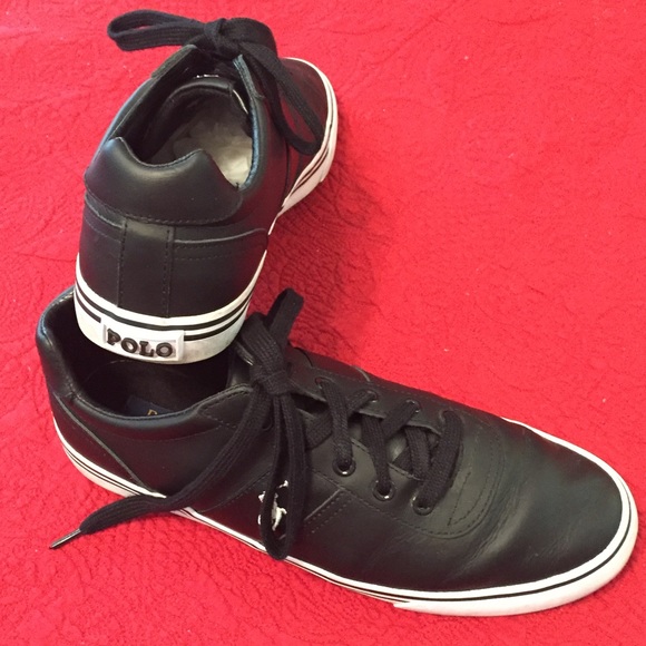 Polo Leather Black Shoes. size 9 1/2 - Picture 5 of 5